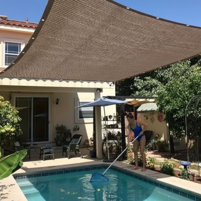 Filet anti feuille piscine