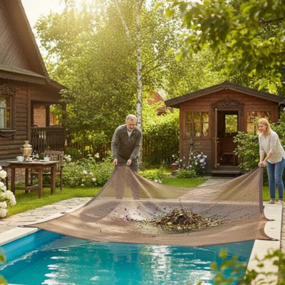 Filet anti feuille piscine