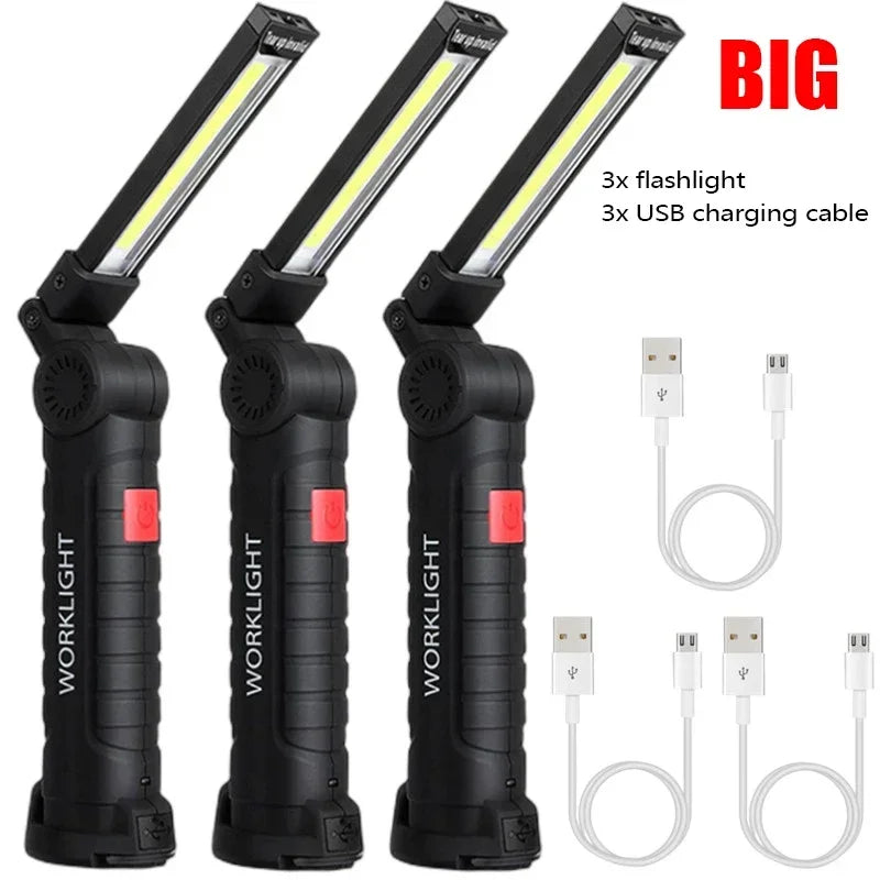 Lampe de poche LED | Magnétique Rechargeable 5 Modes