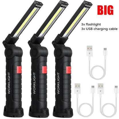 Lampe de poche LED | Magnétique Rechargeable 5 Modes